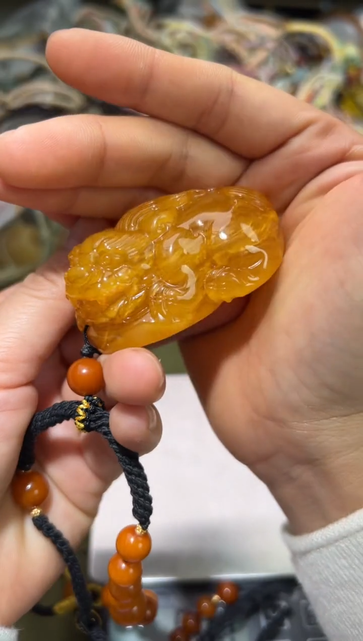 裸石琥珀未镶嵌琥珀蜜蜡吊坠