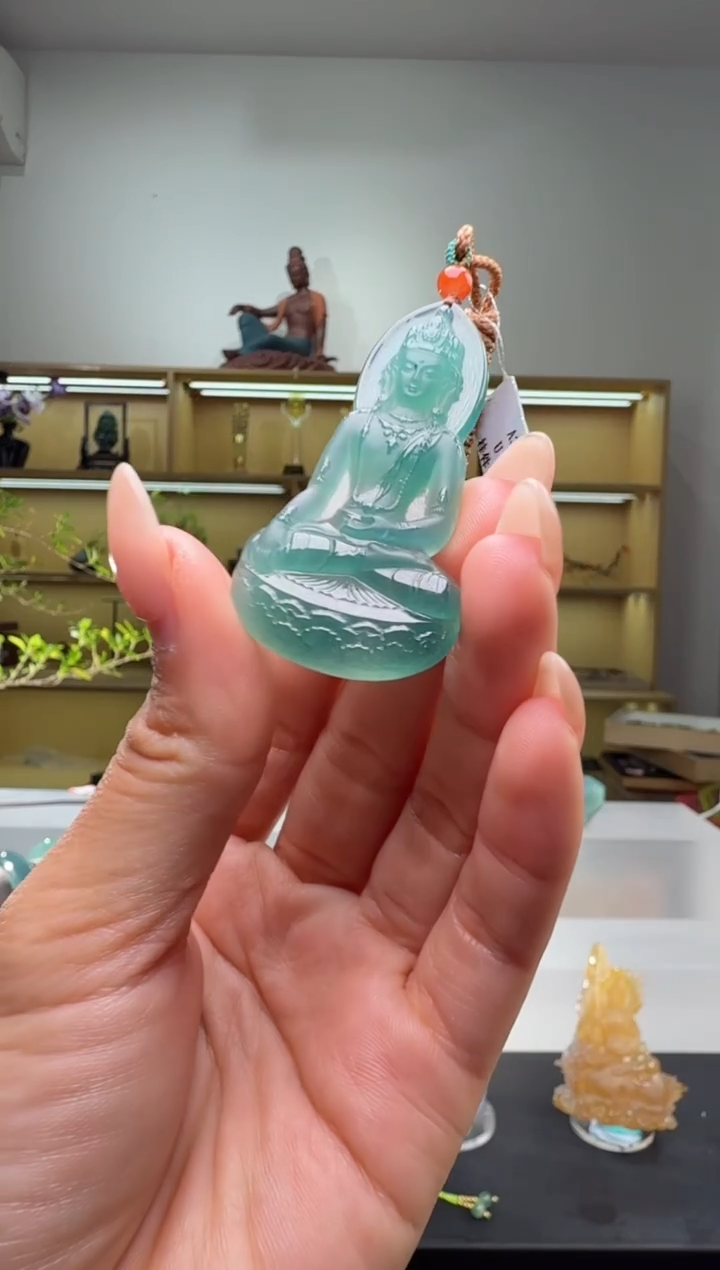 吊坠(不含链)未镶嵌翡翠观音