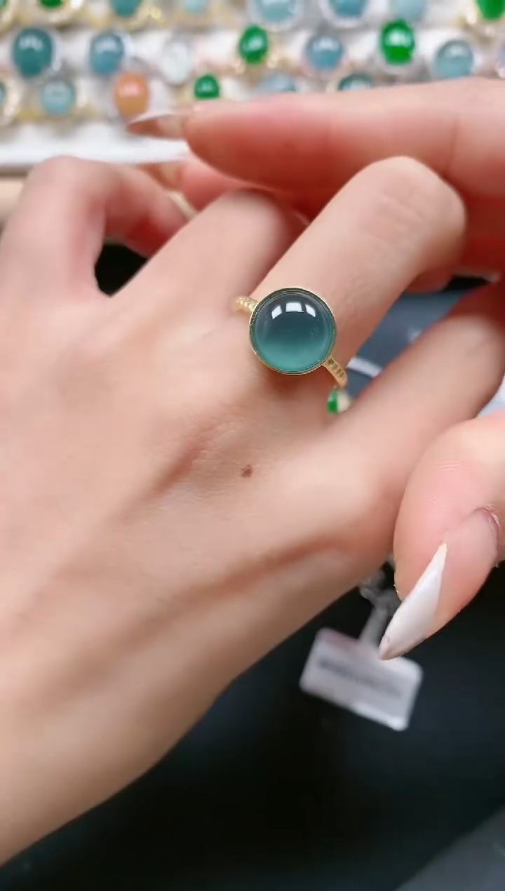 【闪购商品】翡翠戒指银S925镶嵌1111111