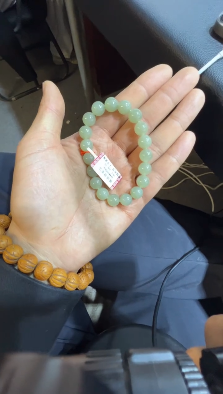 未镶嵌手串和田玉且末近矿高清白手串（产地直发）