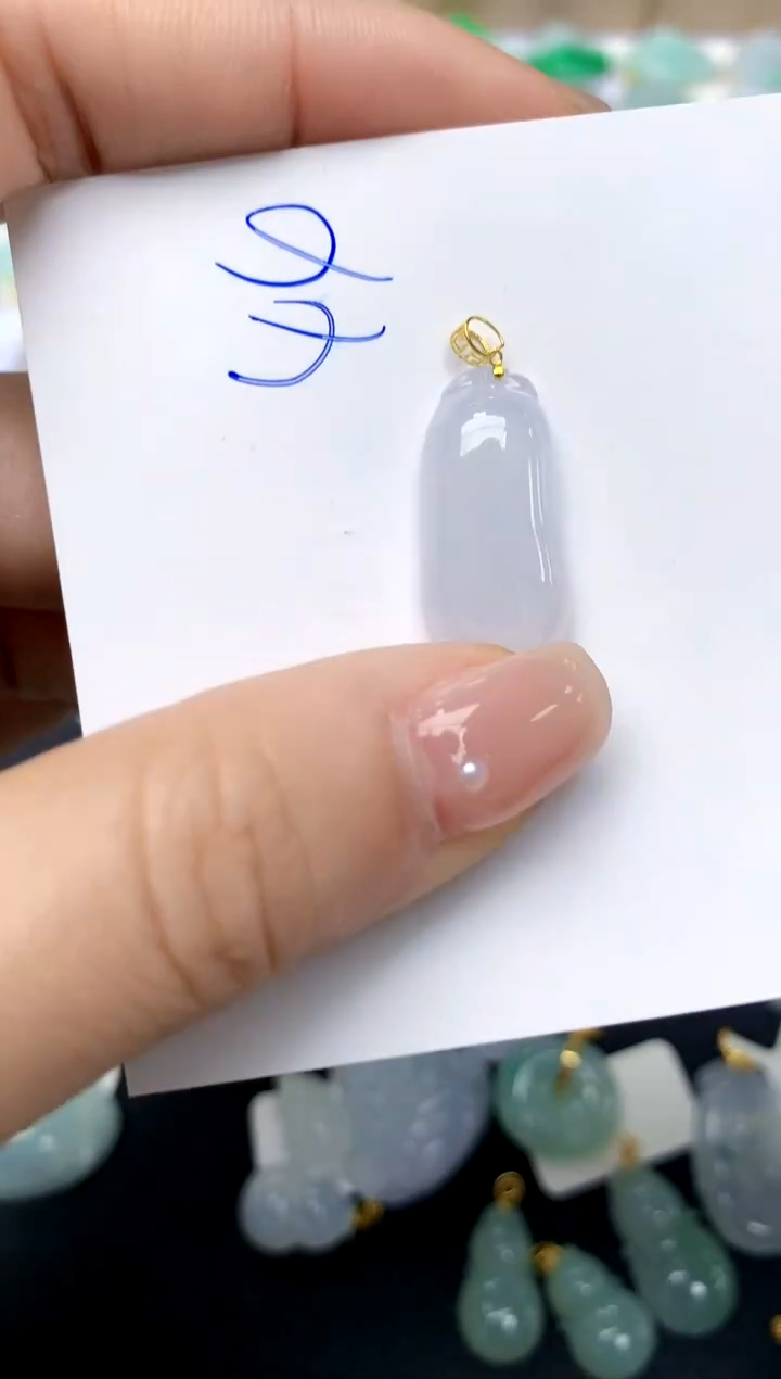 【闪购商品】翡翠颈饰18K金镶嵌44天然A货翡翠