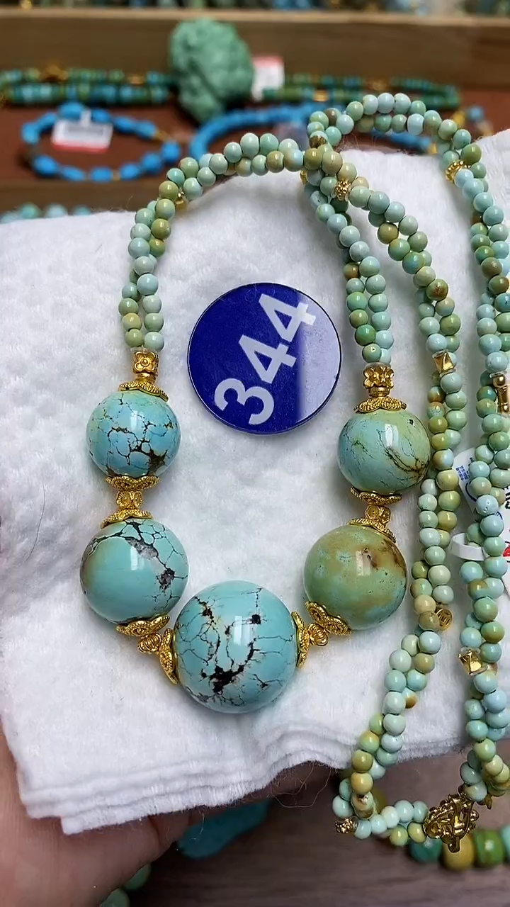 【闪购商品】绿松石项链银S925镶嵌344