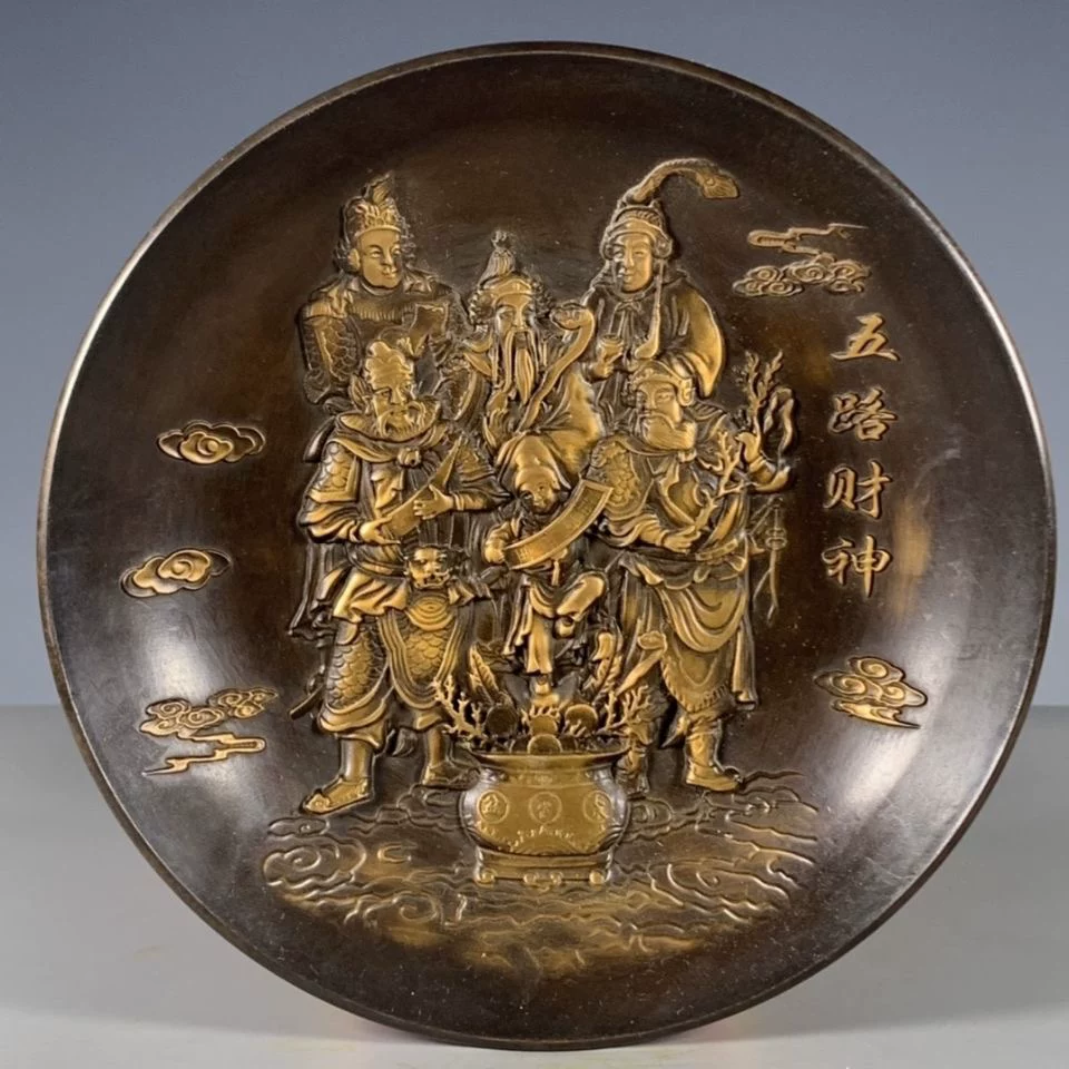 苏工鎏金聚宝盆精美精品精致铜器