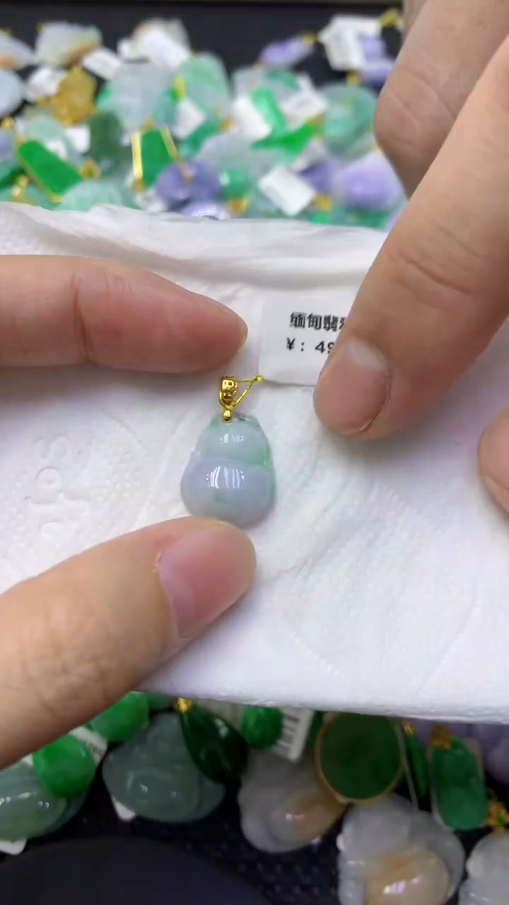 颈饰未镶嵌翡翠天然缅甸翡翠A货