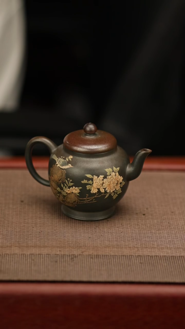 茶壶紫砂南州高仕泥绘柴烧220毫升