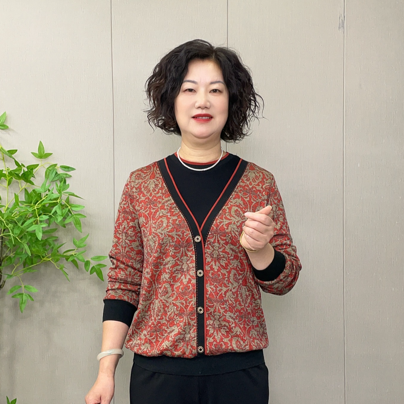 2025秋季新款中老年百搭假二件长袖气质显瘦宽松减龄复古妈妈女装