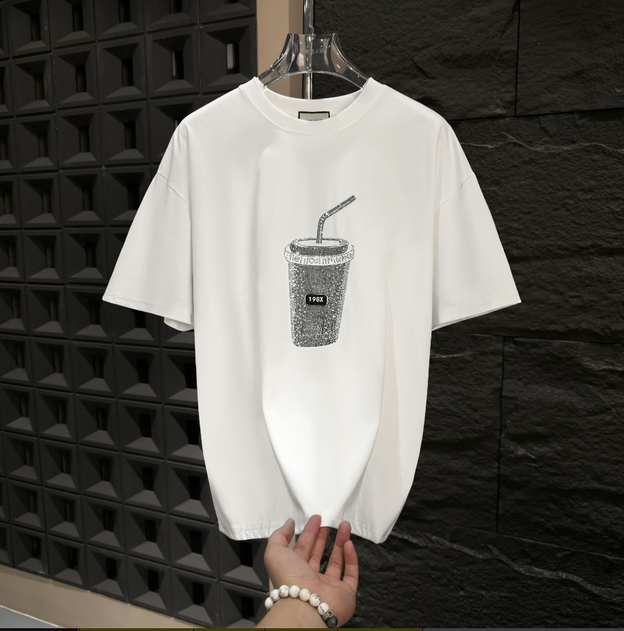 CB-A1124-夏季新款ins韩版带钻时尚百搭短袖