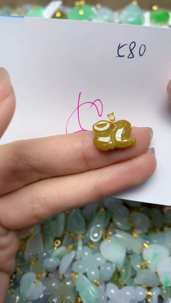 【闪购商品】翡翠颈饰18K金镶嵌 天然翡翠A货