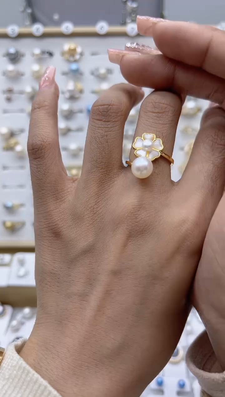 【闪购商品】淡水珍珠戒指合金55