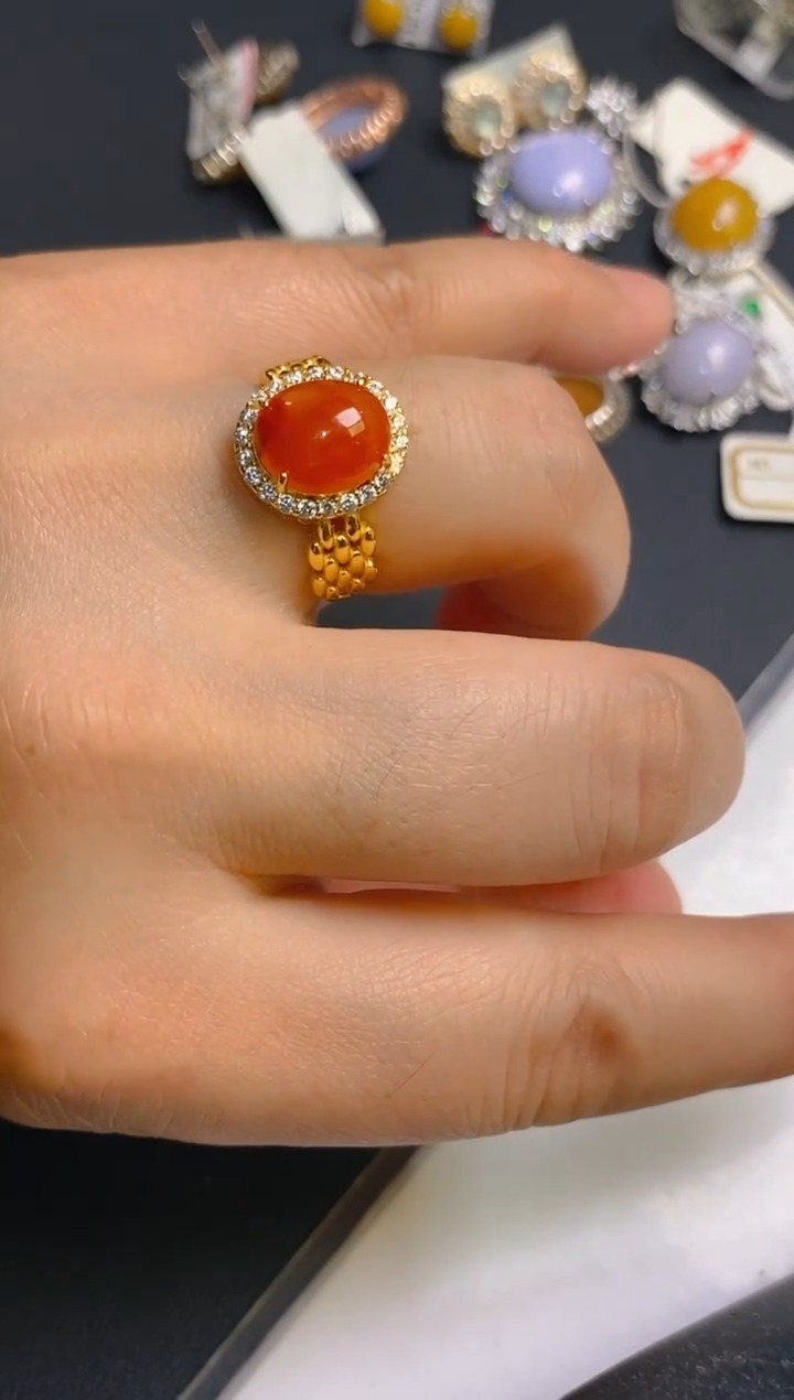 【闪购商品】翡翠耳饰银S925镶嵌天然A货翡翠1