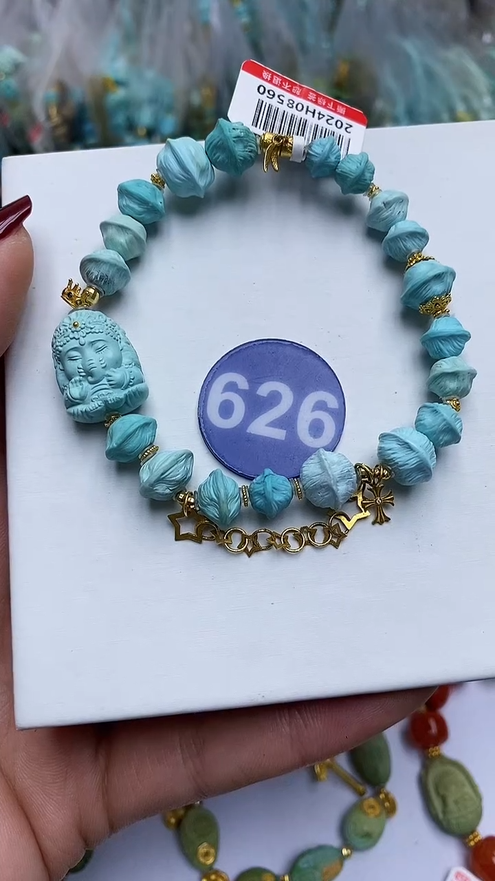 【闪购商品】绿松石手链18K金镶嵌626