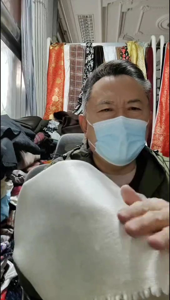 米白色纯色双面布料