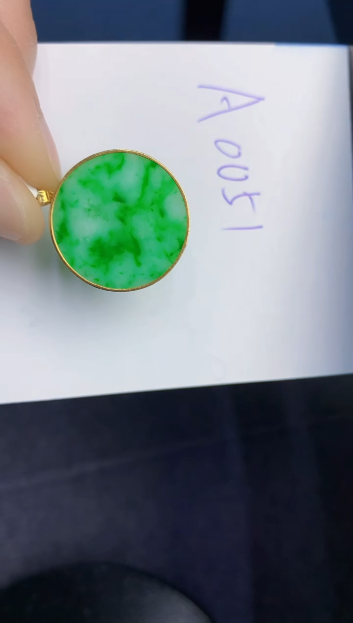 【闪购商品】翡翠颈饰18K金镶嵌000000000