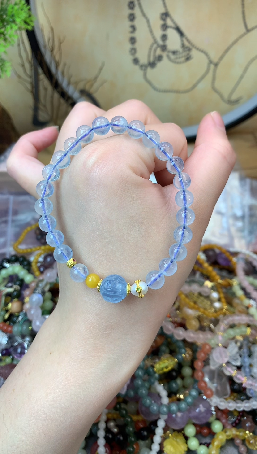 【闪购商品】海蓝宝石手链未镶嵌222