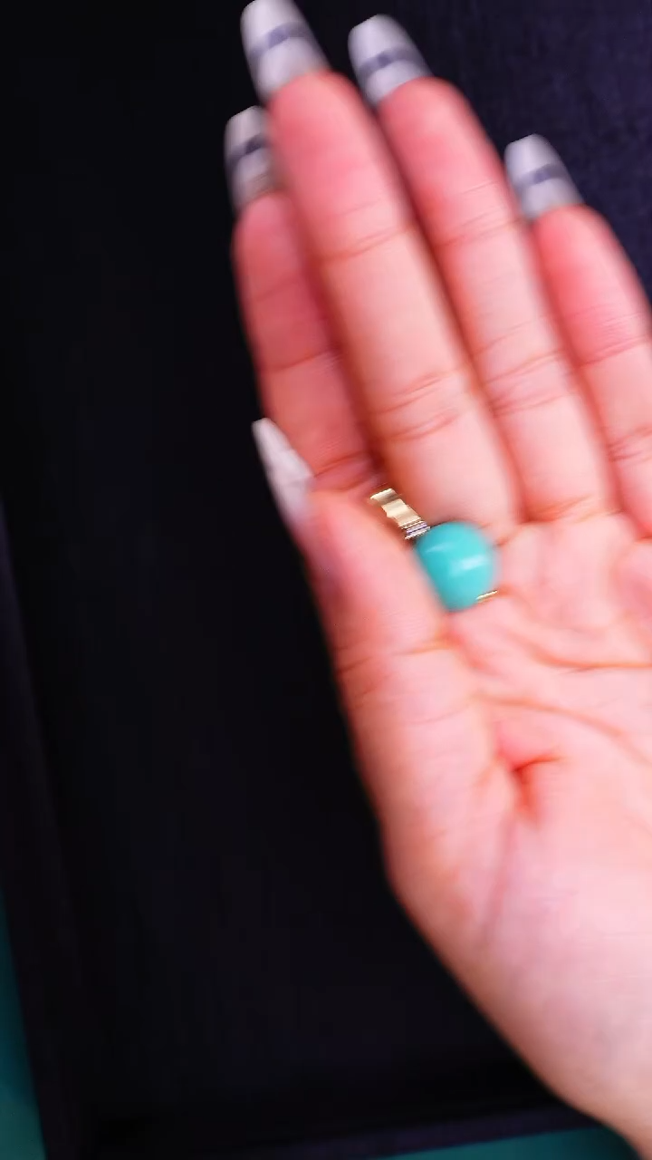 绿松石银S925镶嵌吊坠发货一件