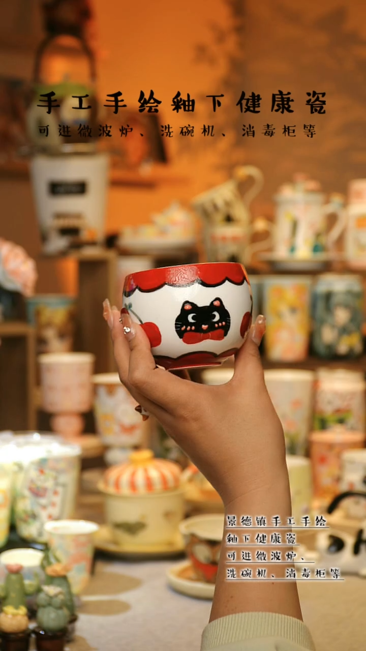 【闪购商品】杯陶瓷景德镇高温釉下彩&A718