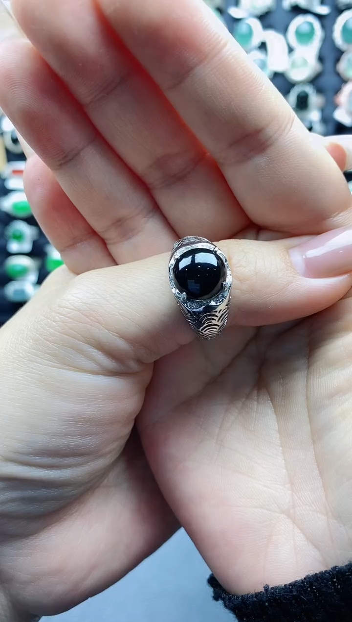 【闪购商品】翡翠戒指未镶嵌天然翡翠男戒