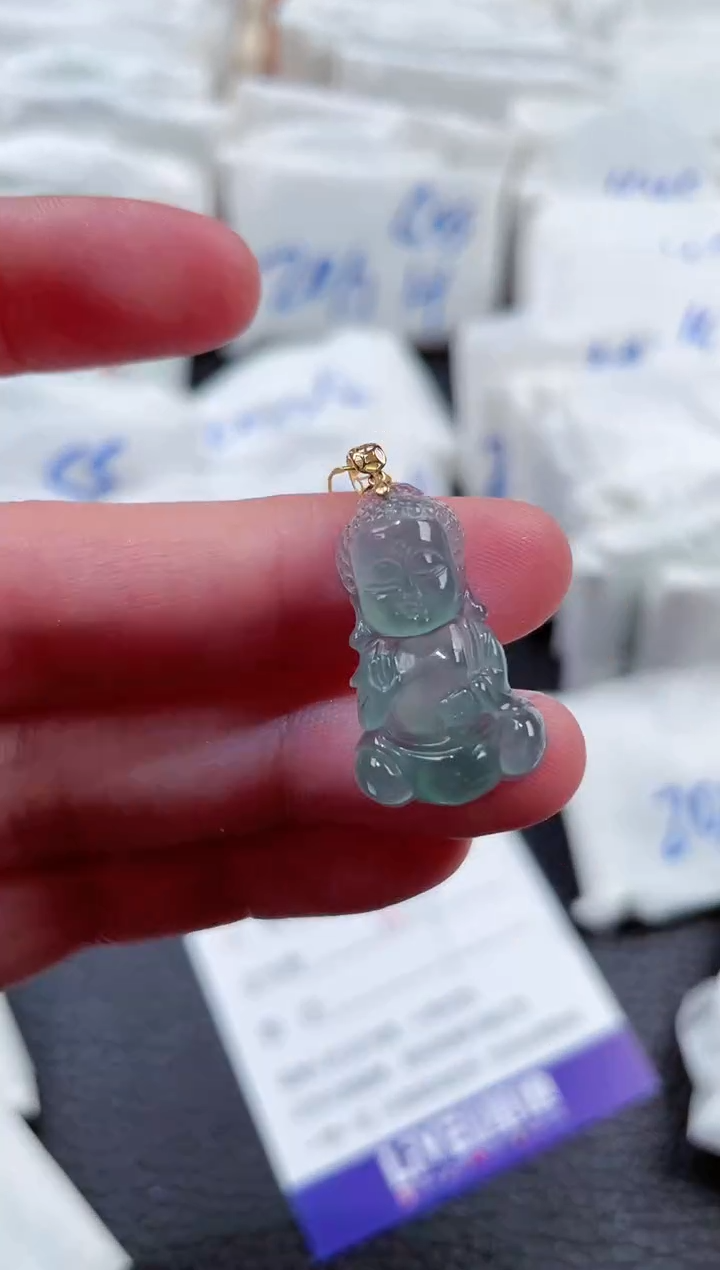 【闪购商品】翡翠颈饰18K金镶嵌00008579