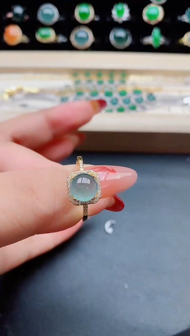 【闪购商品】翡翠戒指银S925镶嵌1321321