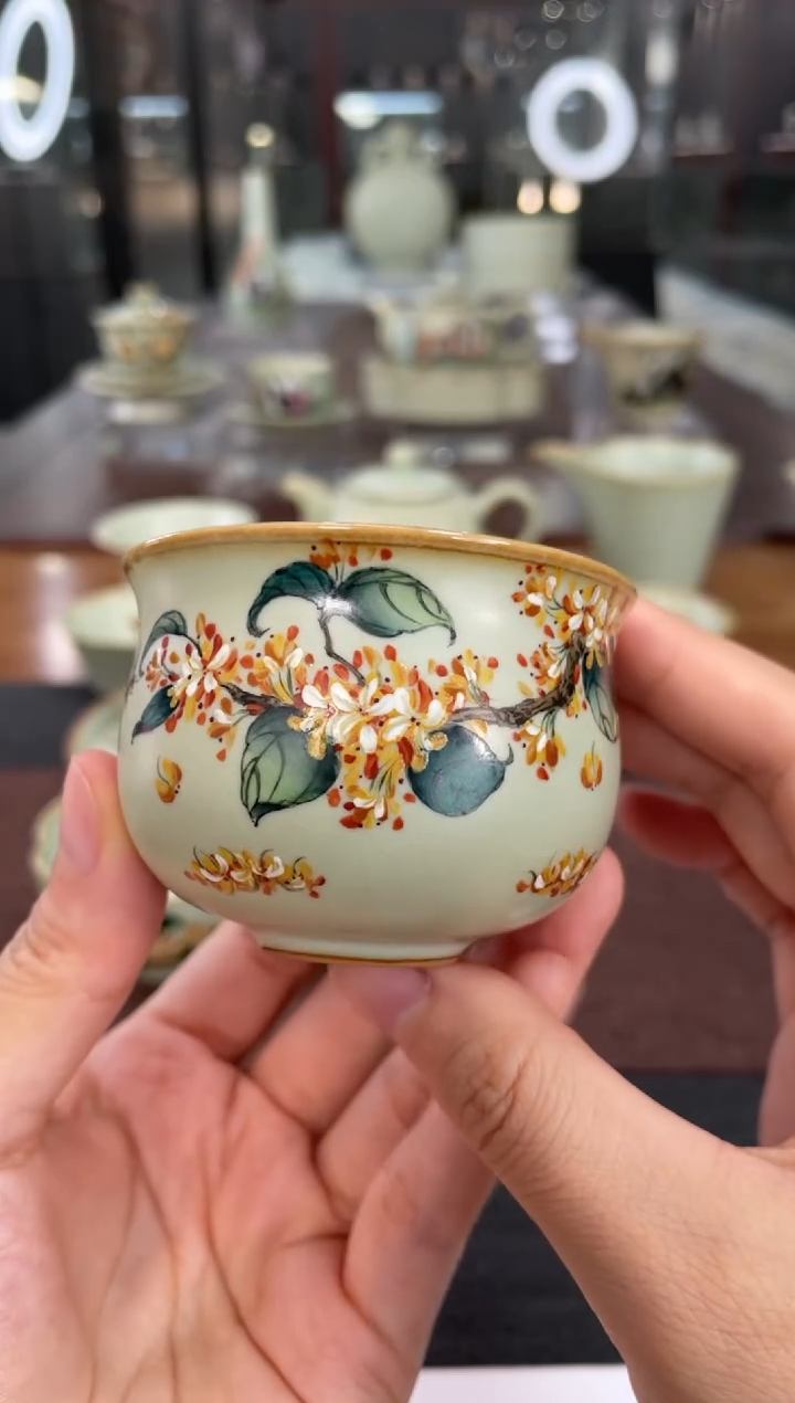 【闪购商品】余秀华老师手绘桂花圆融杯