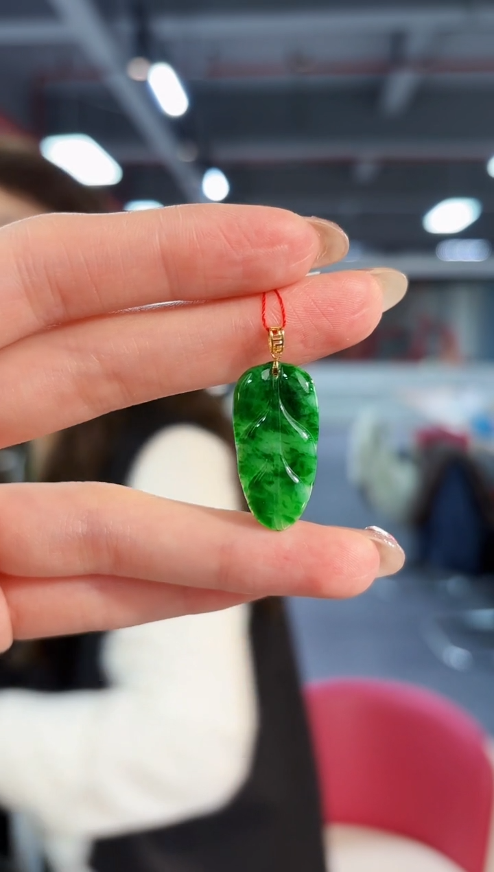 【闪购商品】翡翠颈饰18K金镶嵌缅料A货/支持复检/一件