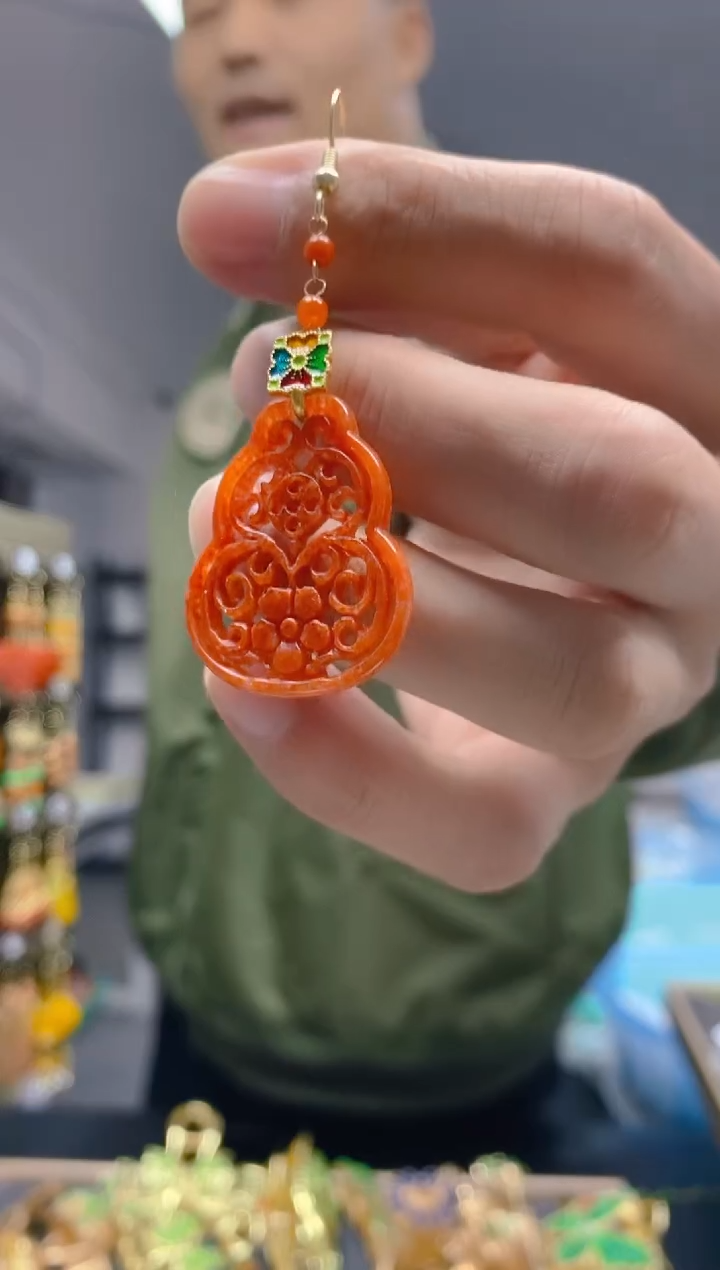 【闪购商品】翡翠耳饰合金167翡翠耳钩一个