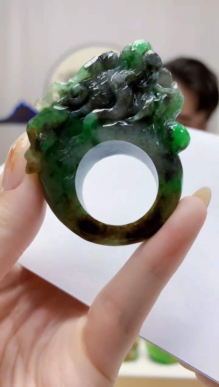 未镶嵌定制翡翠5060jw-毛货挂件40