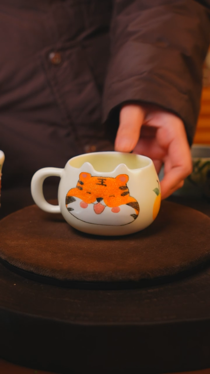 【闪购商品】瓷片景德镇手绘瓷器高温釉下彩--微瑕