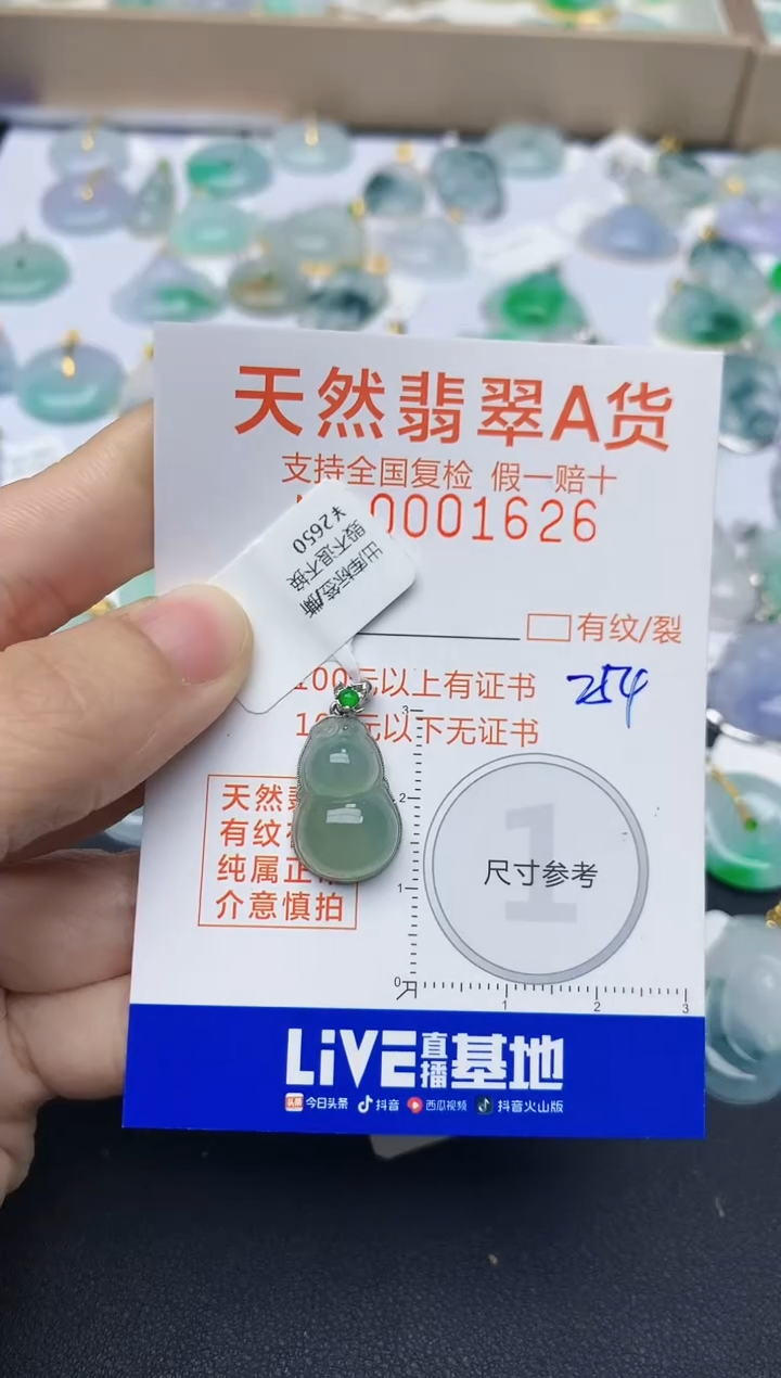 【闪购商品】翡翠颈饰18K金镶嵌天然翡翠A货   