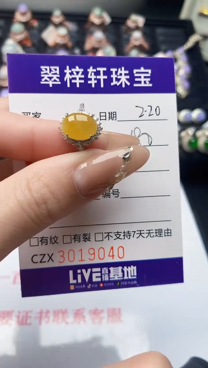 【闪购商品】翡翠戒指银S925镶嵌/9040