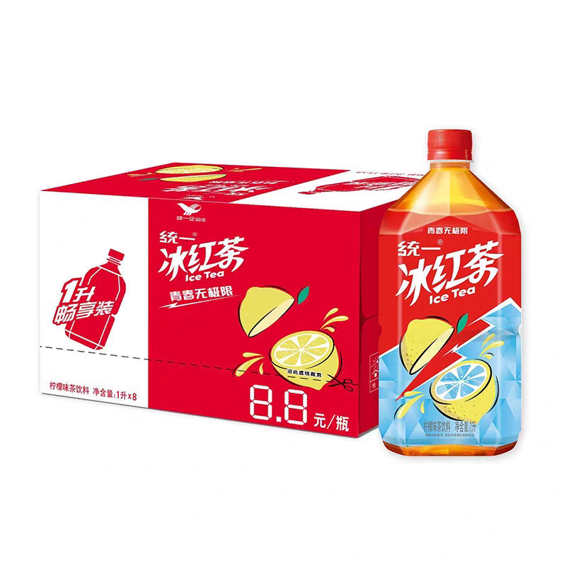 【新日期】统一冰红茶1L*8瓶饮料