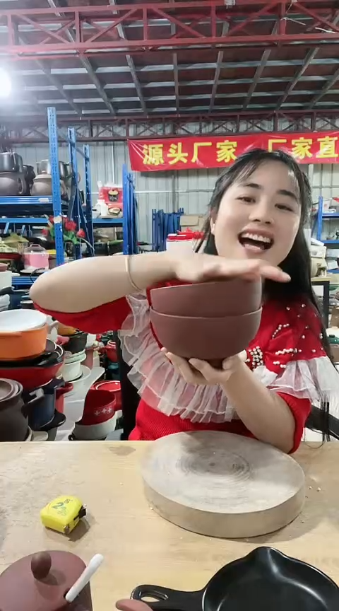 陶瑕疵15紫砂碗2个不圆泛黑打磨