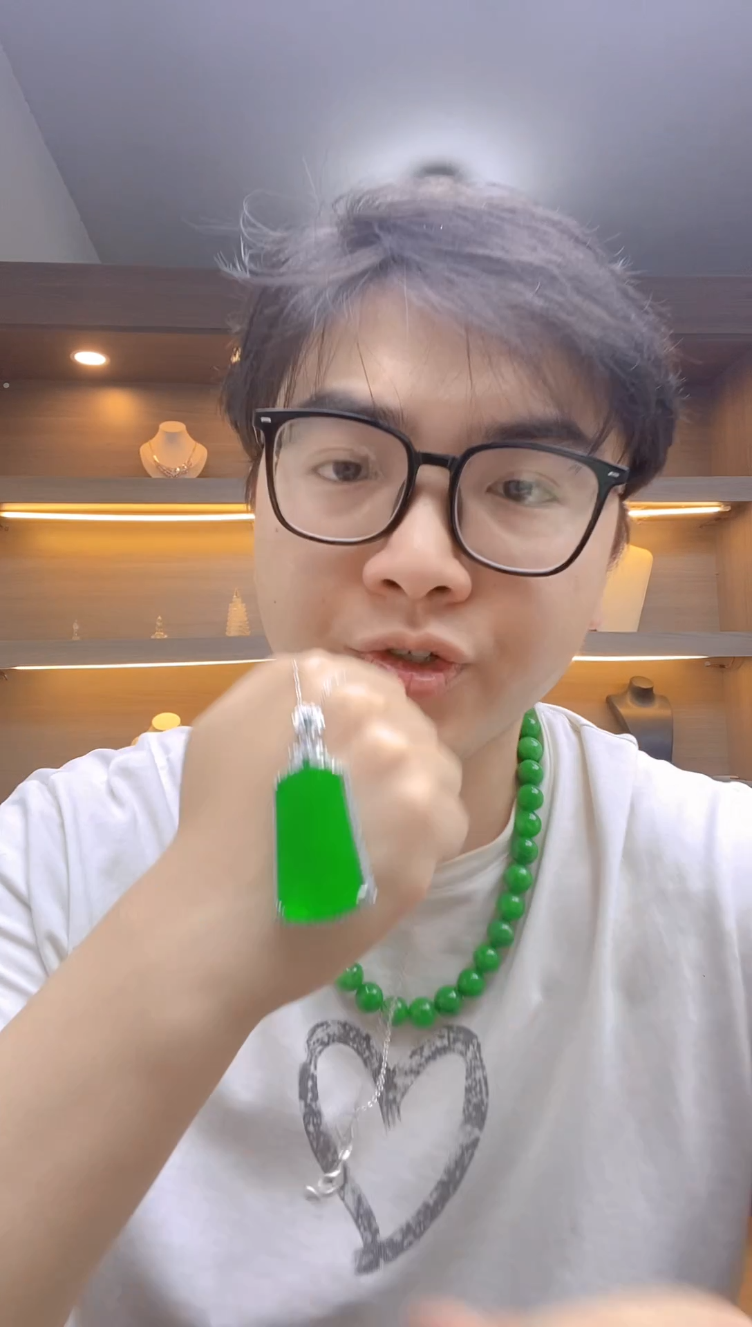 翡翠未镶嵌吊坠(赠链)【浠家定制】缅料高端无事牌