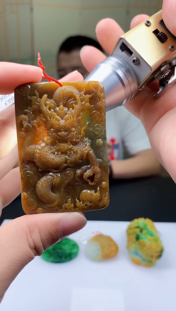 【闪购商品】定制翡翠未镶嵌4812ty-毛货挂件58