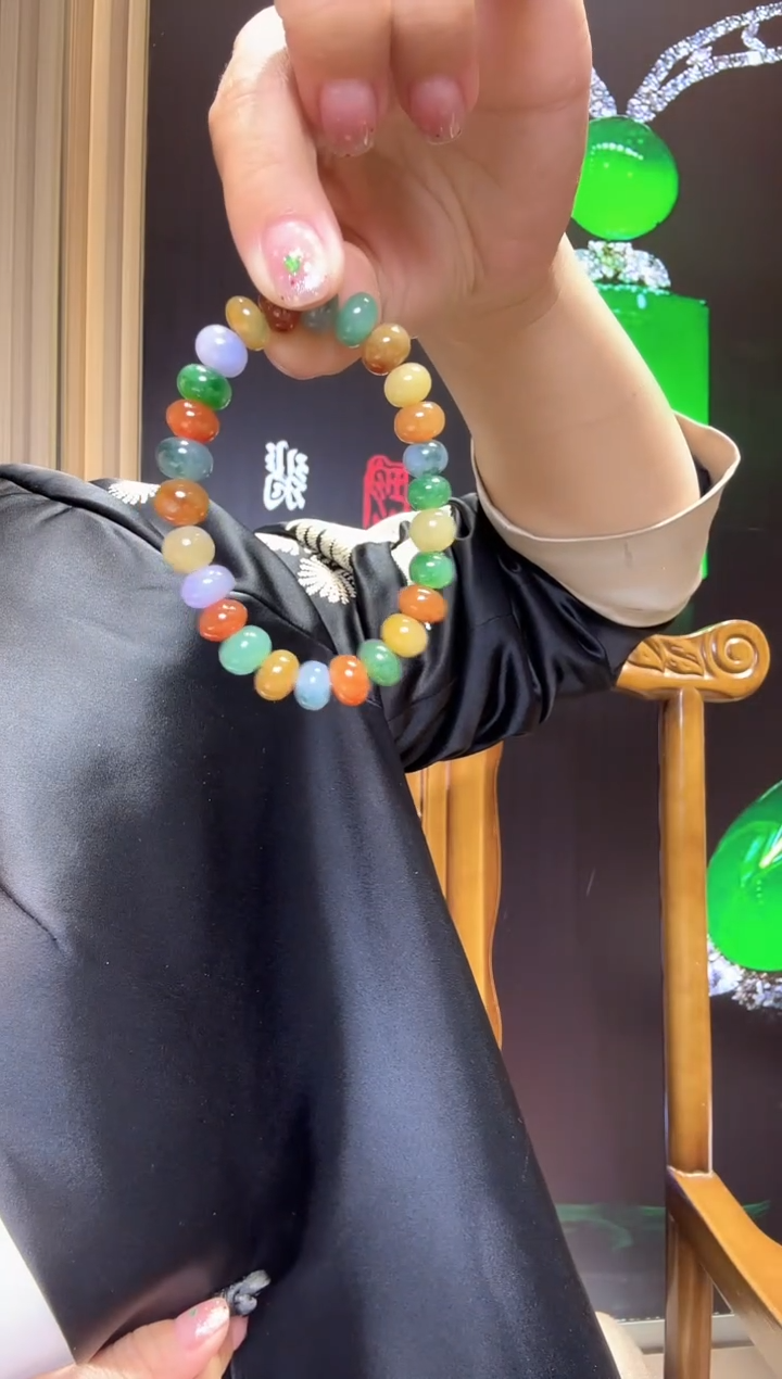 【闪购商品】翡翠手串未镶嵌多彩