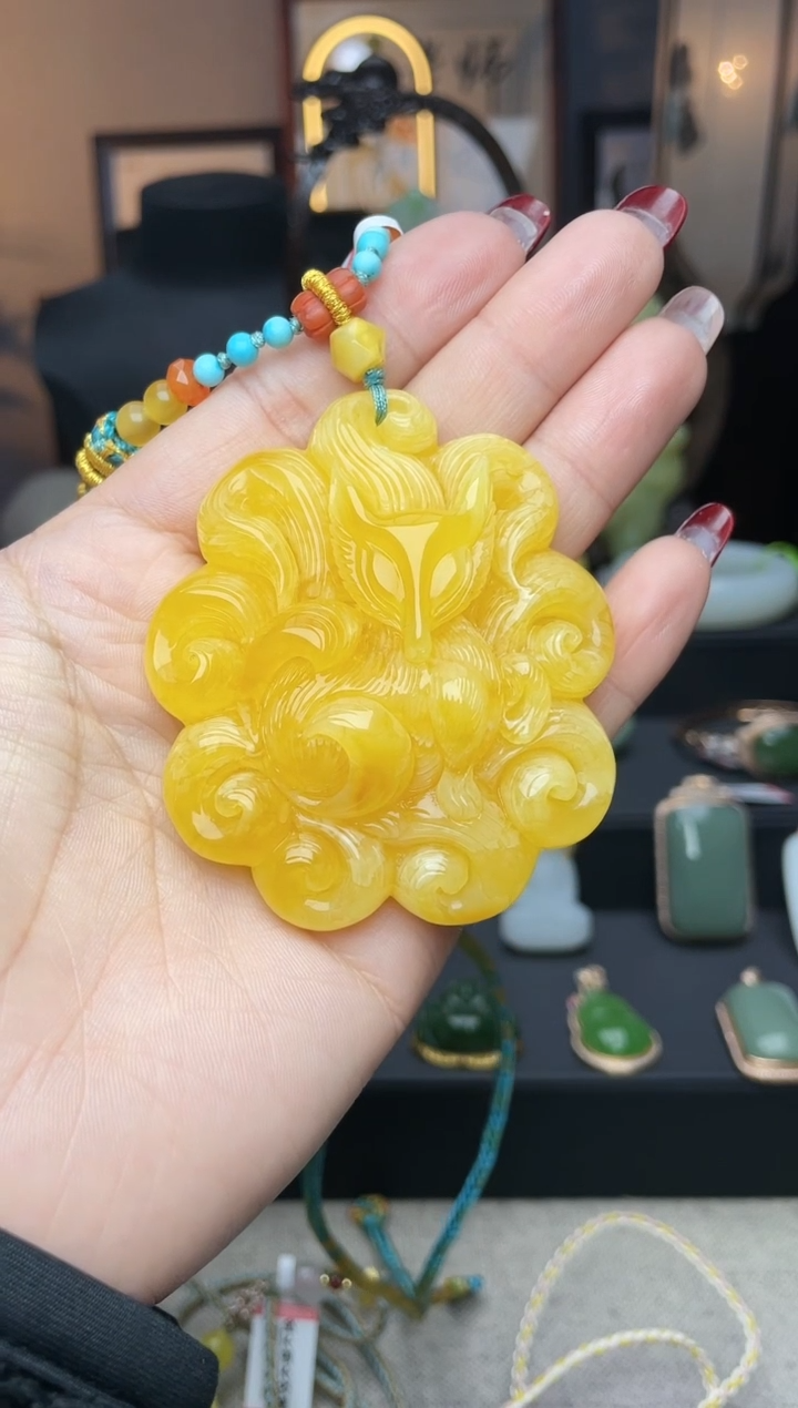 【闪购商品】琥珀颈饰未镶嵌吊坠sm263