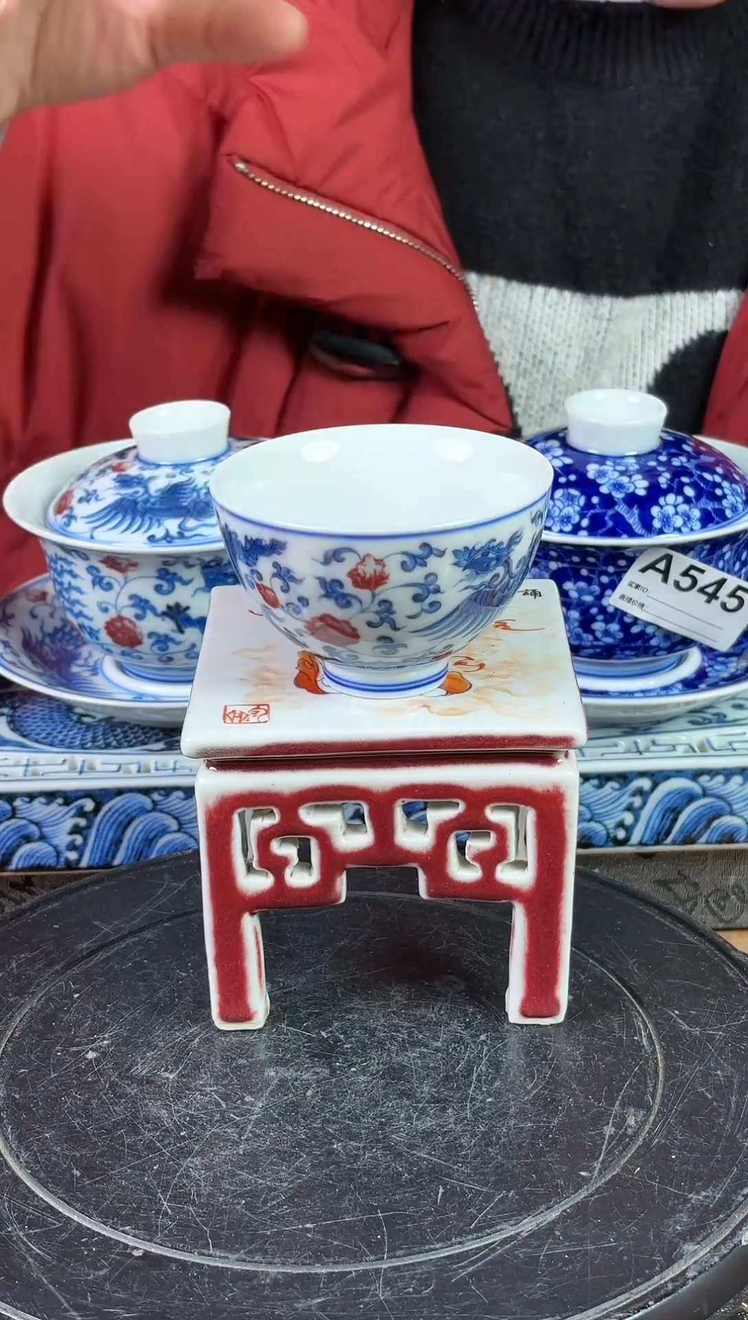 摆件景德镇陶瓷茶杯茶具摆件A