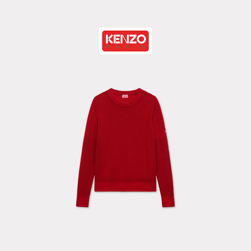 KENZO 25秋冬新品 经典版型海棠花BOKE 2.0纯色圆领针