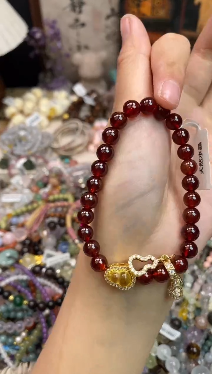 未镶嵌手链石榴石477