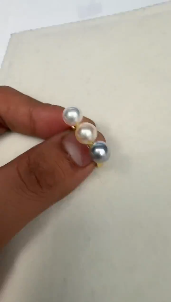 银S925镶嵌戒指海水珍珠戒指