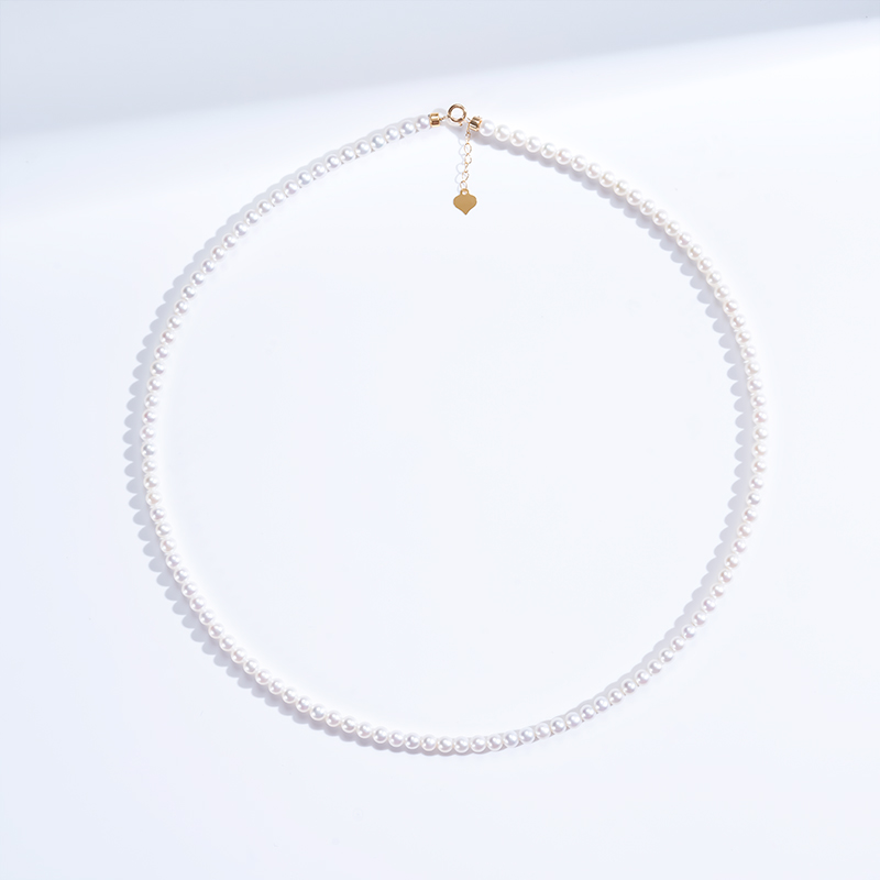 【新东方专属】俏若兰18k金 3-4mm  淡水珍珠项链ZJADX005