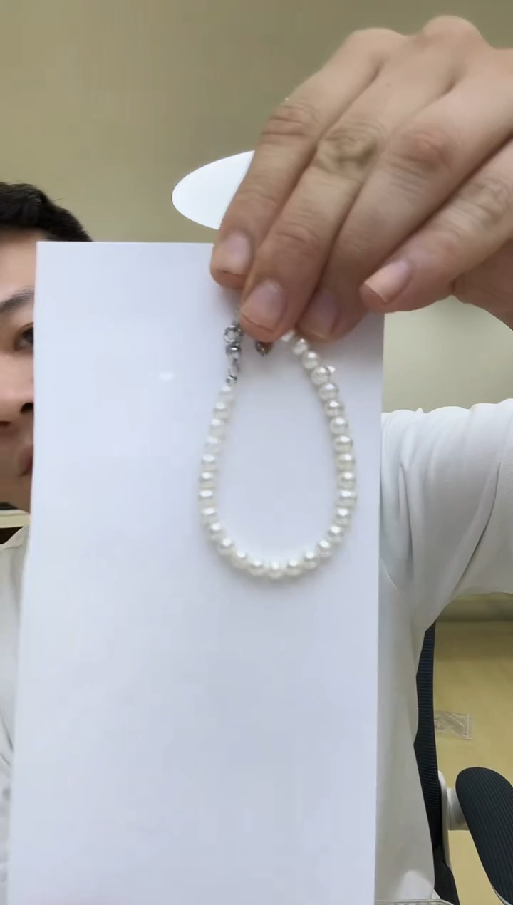 淡水珍珠手链未镶嵌5-6mm 螺纹