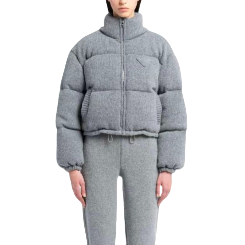 未使用 Prada/普拉达 纯色立领羽绒服外套