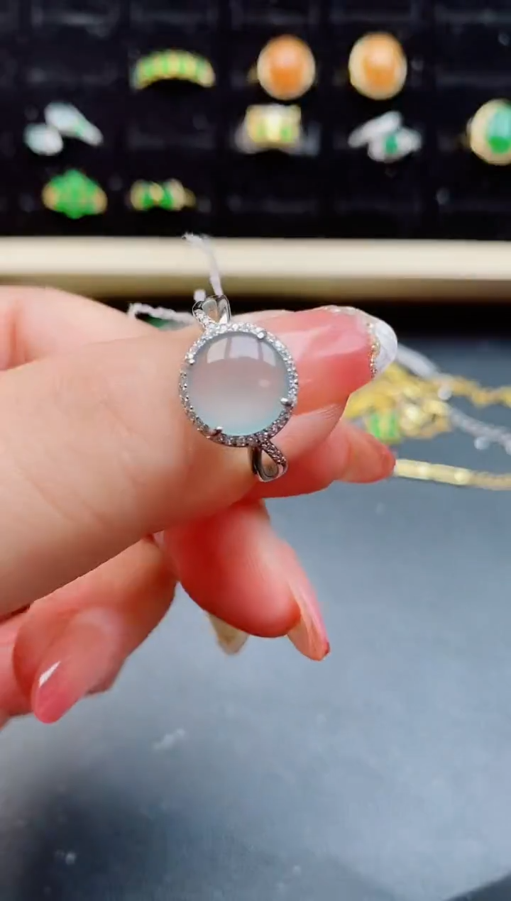 【闪购商品】翡翠戒指银S925镶嵌1212