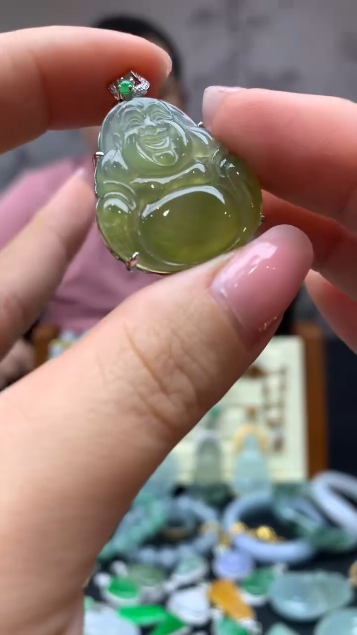 【闪购商品】翡翠颈饰18K金镶嵌37-天然翡翠