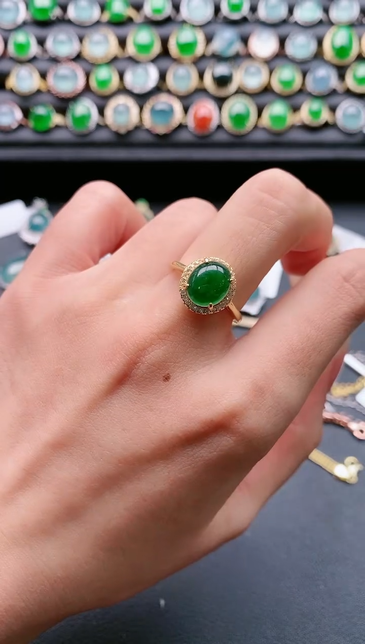 【闪购商品】翡翠戒指银S925镶嵌11111