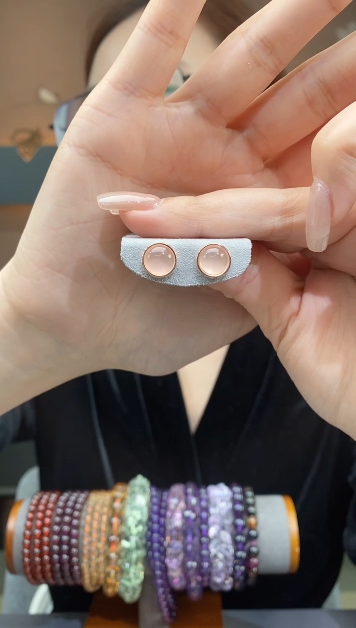 【闪购商品】水晶耳钉银S925镶嵌水晶耳钉