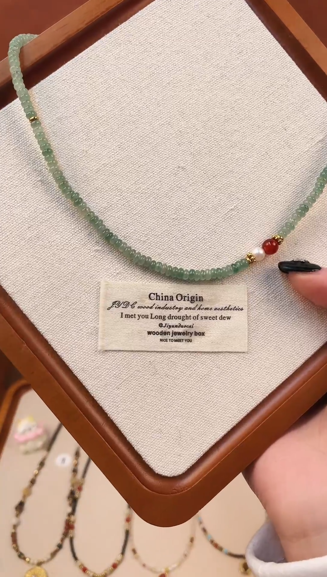 项链钛钢石英质玉1号