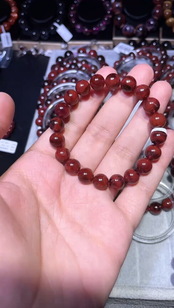 【闪购商品】水晶手链未镶嵌红极光单圈A9.5（多样性发其一）