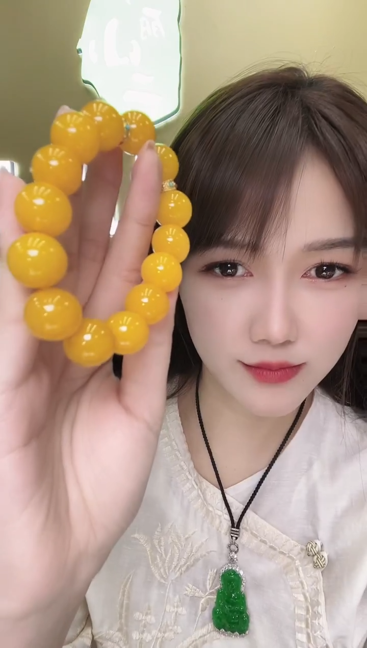 未镶嵌手串玛瑙/玉髓374466/玛瑙鸡油黄手串   多样性一件发